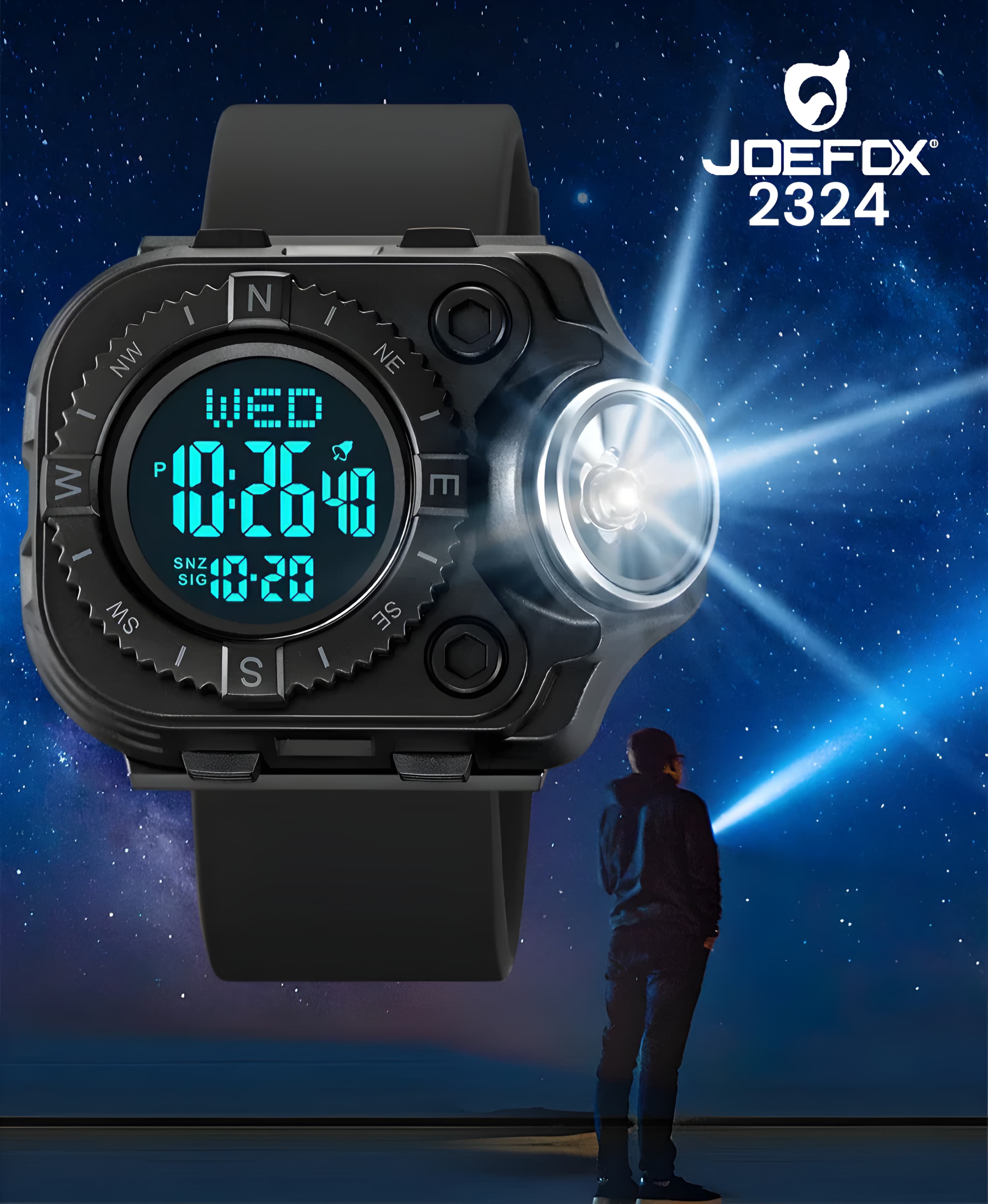2324 RELOJ JOEFOX DIG LINTERNA DEPORTIVO